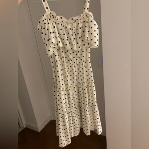 Midi polka dot dress